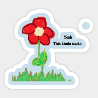 This Kinda Sucks Flower Sticker